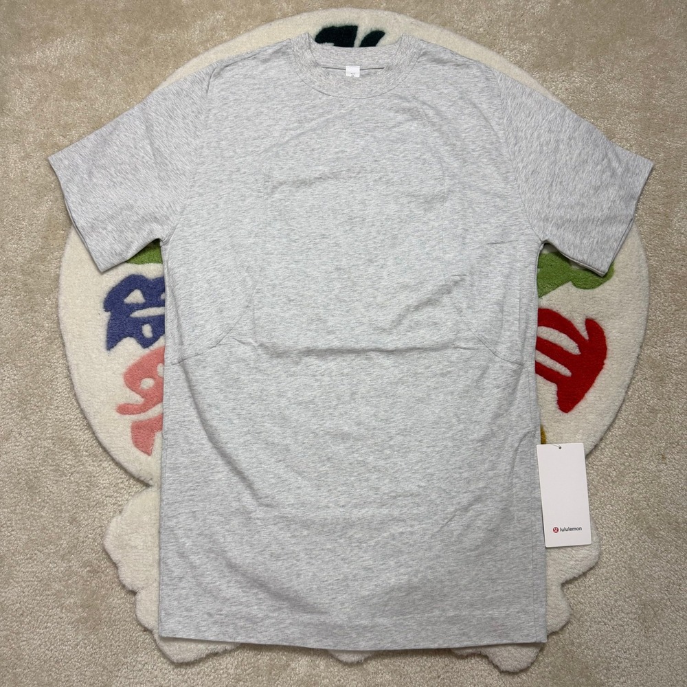 Lululemon Scuba Cotton Jersey T-Shirt Dress XS Heathered Grey LW1GIYS Mini NEW